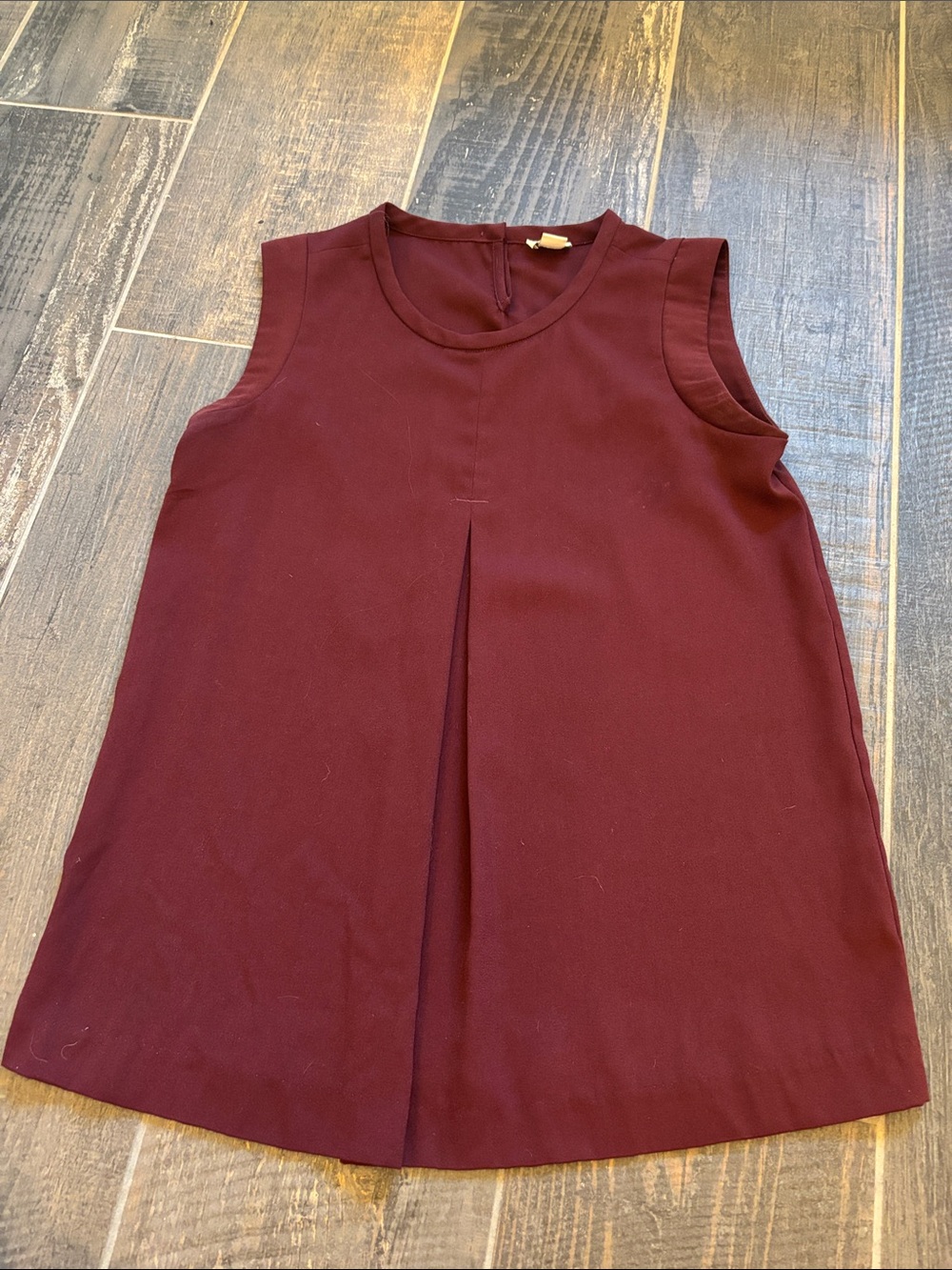J. Crew Girls Sleeveless Ponte Dress in Burgundy